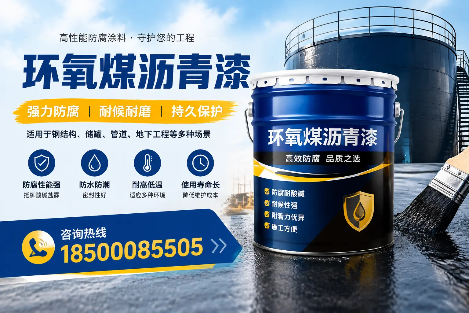 环氧煤沥青漆在工业中的应用，广安企业的选择